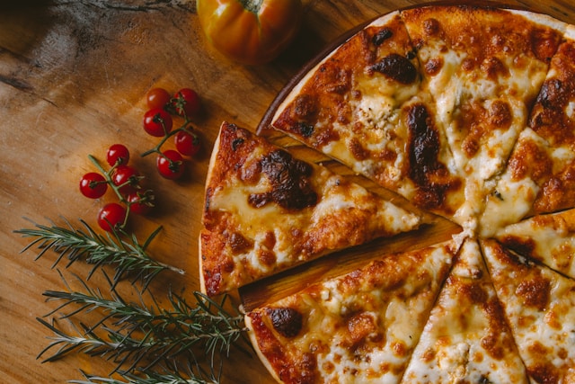Pizza with toppings