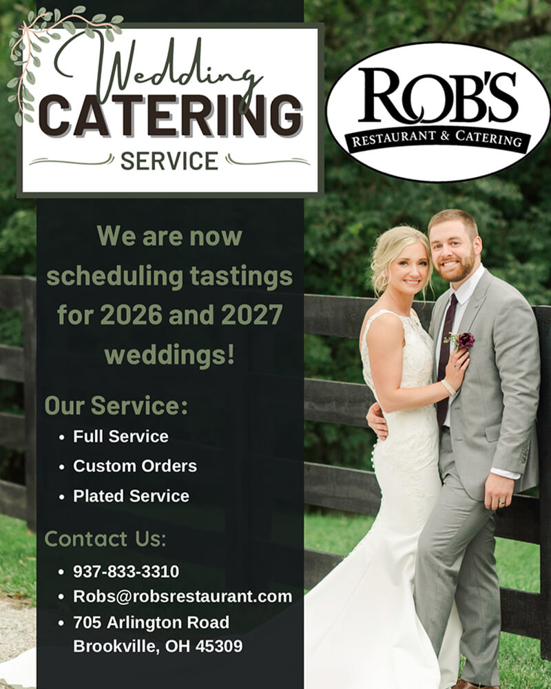 Wedding catering service at Rob’s Restaurant in Brookville, Ohio